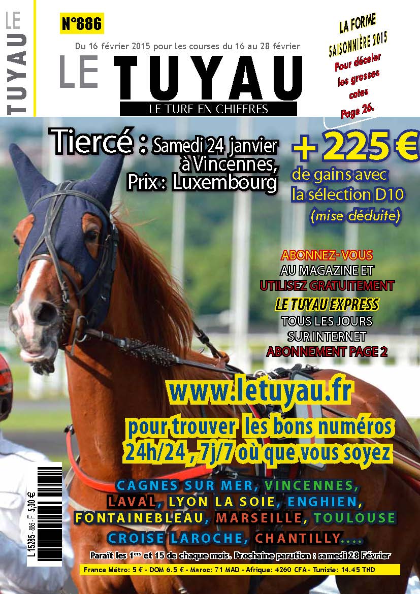 Couverture du Magazine Turfiste LE TUYAU