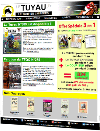 Lettre d'infos turf LeTuyau.fr